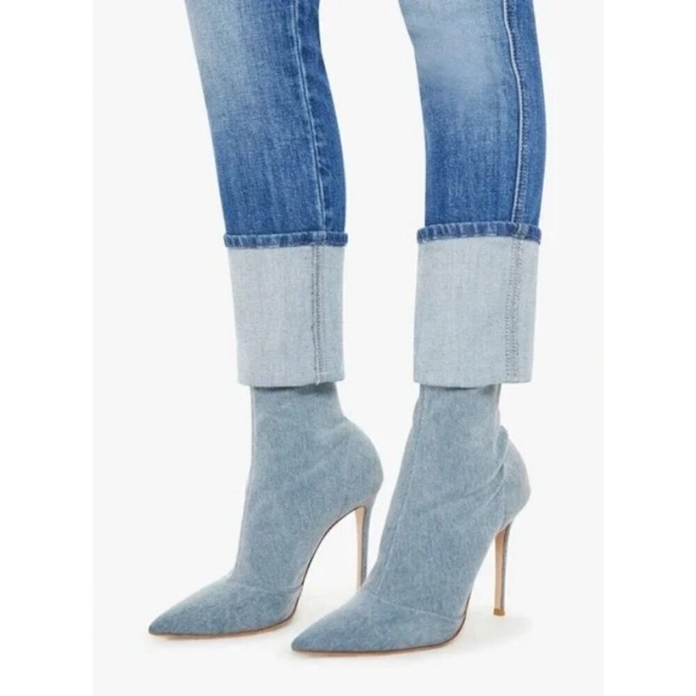 💕MOTHER💕 The High Waisted Pony Boy Ankle Jeans ~ Loafers and Lassos 28 NWT - Picture 10 of 16